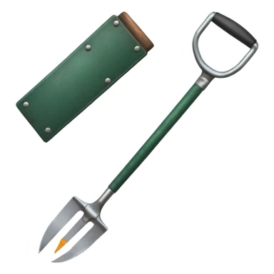 gardening tool dark green  sticker