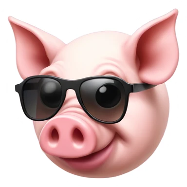 Pig with sunglasses sticker
