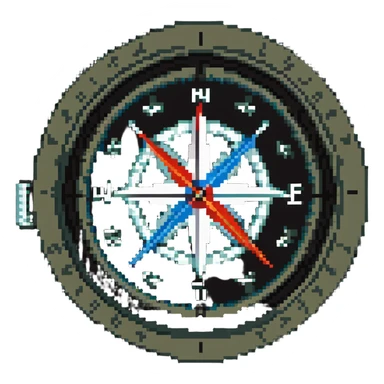 army navigation compass sticker