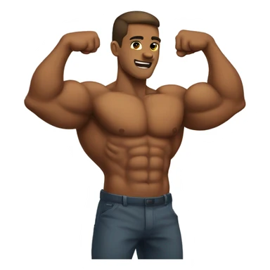 Reverse flexed biceps emoji  sticker