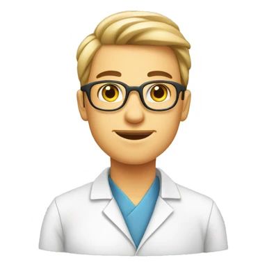 chemist formulating cosmetics sticker