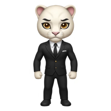 white panther emoji. As one would see on discord, that looks like Samuel Ayers from "The Smoke Room". sticker