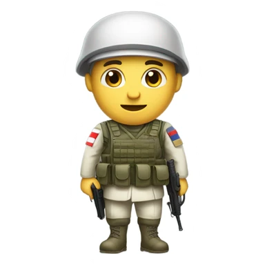 super realistic white soldier with russian flag sticker