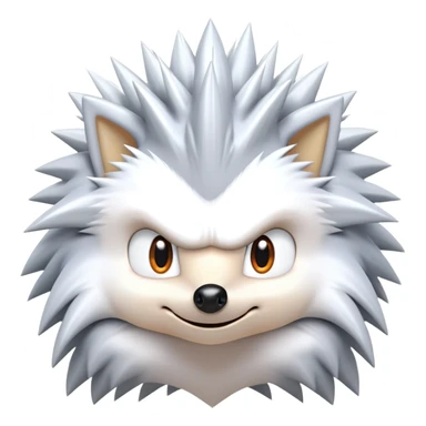 Silver the hedgehog with white fur sticker