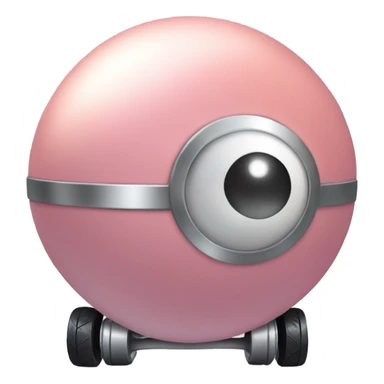 Metal Kirby ball with wheels sticker