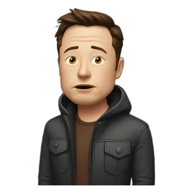 elon musk sad sticker