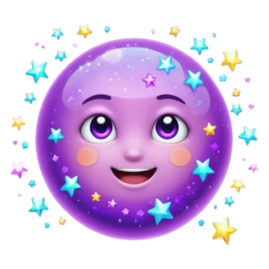 purple sparkles  sticker