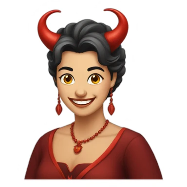 Devil turkisj women smile sticker