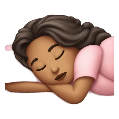 Coquette brunette girl sleeping  sticker