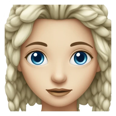 Druid female blue eyes sticker