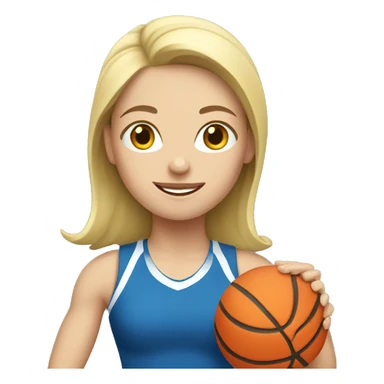 single white woman doing sports sticker