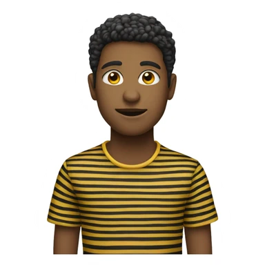 drew wearing yellow and black striped shirt sticker