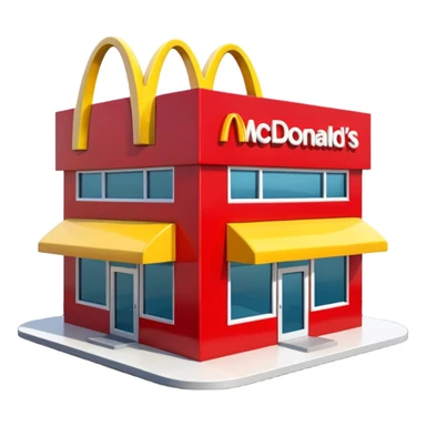 3d McDonald's building sticker
