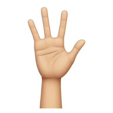 Hand showing 4 fingers sticker