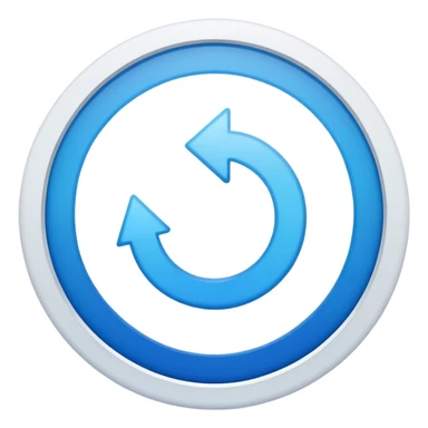 mac os icon conversion, rotation arrows, symmetrical, perfect circle sticker