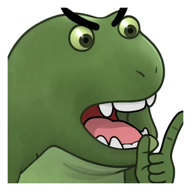 Face with toung out and finger pointed towards mouth sticker