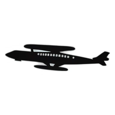 plane flying tower sticker