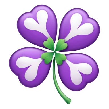 lucky white and purple sticker