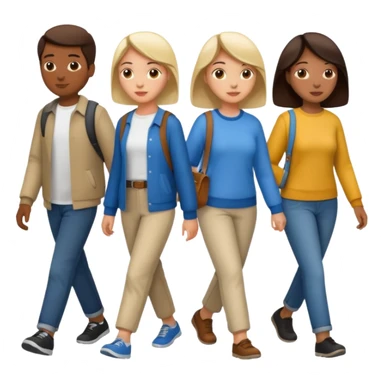 Line of people sticker