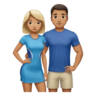 A women being bent over behind a Latino man sticker