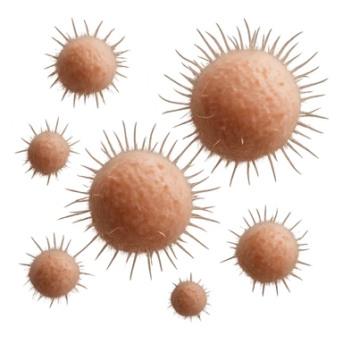 CELLULE DI ORMONI UMANI, IPERREALISTICI 4K, FLUTTUANO IN ARIA sticker