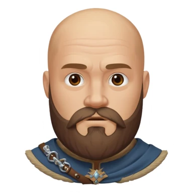 bearded Vikings with bald  with out crown sticker