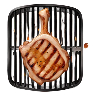 Grilling pork chop  sticker