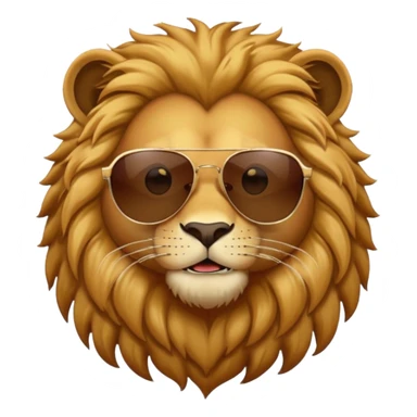 Lion avec lunettes de soleil sticker