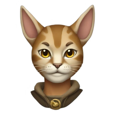 tabaxi cat-person with deer-antlers sticker