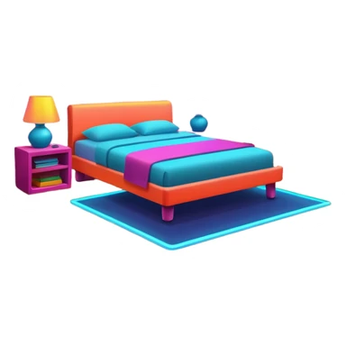 room decorated with neon lights sticker