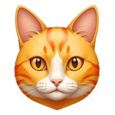 Yellow house cat with orange stripes sticker