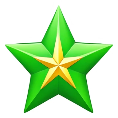 The green star of morocco flag sticker