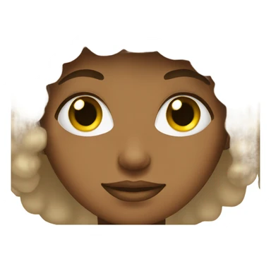 Tan girl with black and blonde afro sticker