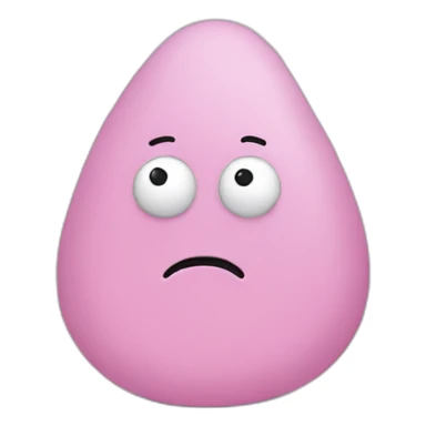 A sad Barbapapa sticker