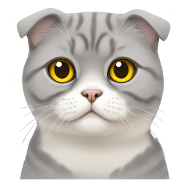 scottish fold with yellow eyes sticker