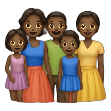 Famille congolaise haïtienne  sticker