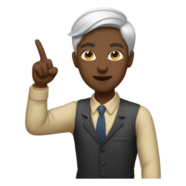 black masculine lesbian pointing as a from the shoulders upwards sticker