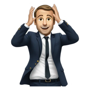 macron qui fais un dab sticker