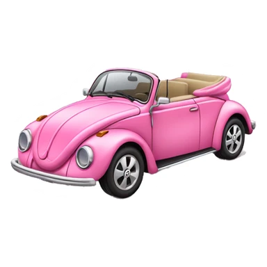 pink Volkswagen slug bug ￼ sticker