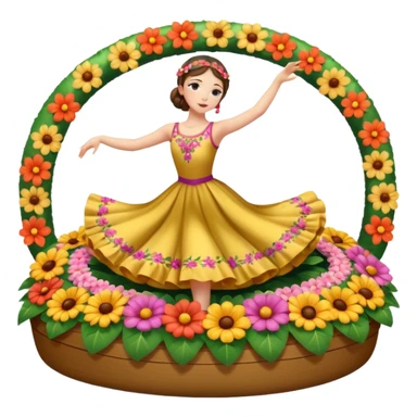 Dancer on the Flower float  sticker