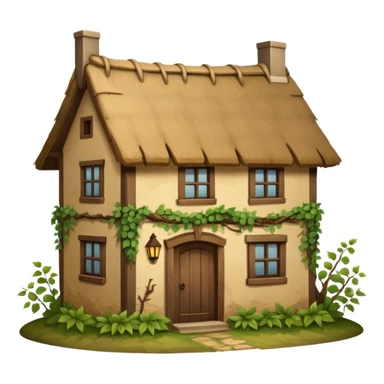 thatched house sticker