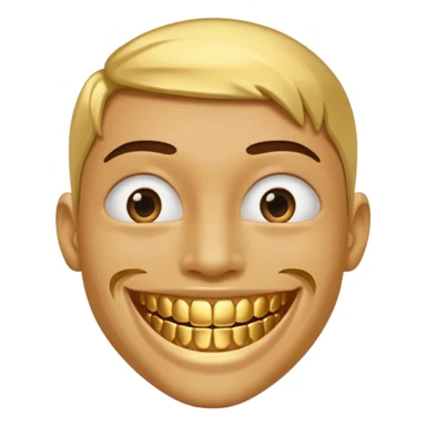gold grillz person sticker