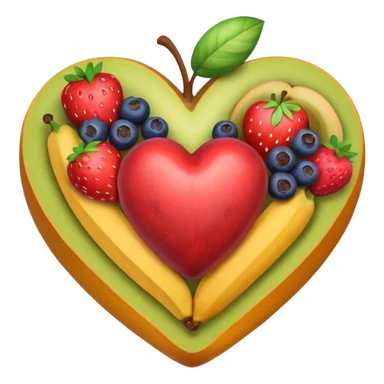 food themed heart sticker