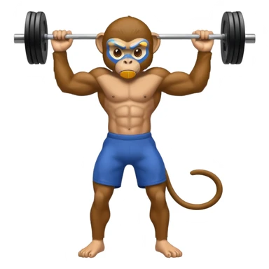 Monkey in a gym sticker