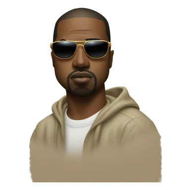 Kanye west with a joint in his mouth and sunglasses on sticker