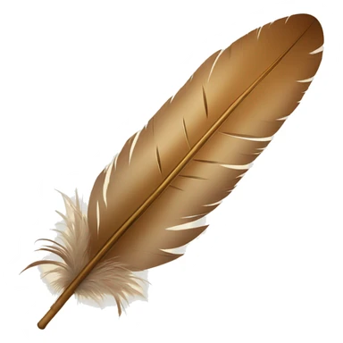 a feather quill and an open SCROLL sticker