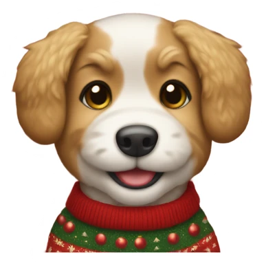 Christmas puppy sticker