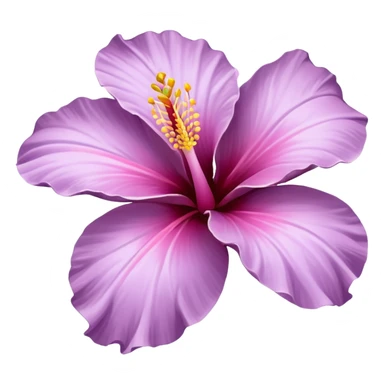 single lilac hibiscus blossom facing left in png form  sticker