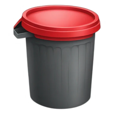 red trash can sticker