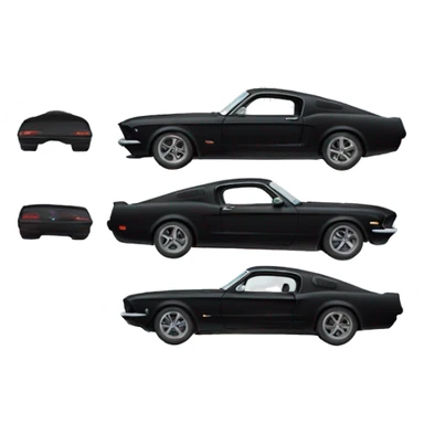 Black mustang car sticker